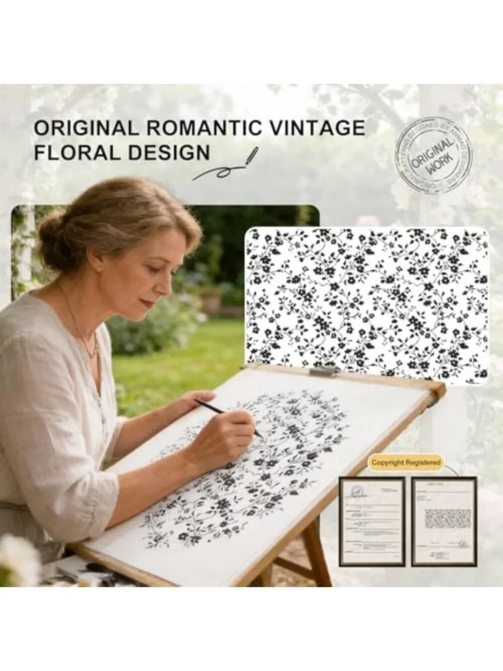 Vintage Floral Lace Sheer Curtains - 84